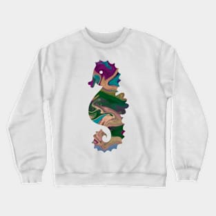 Painted Seahorse Crewneck Sweatshirt